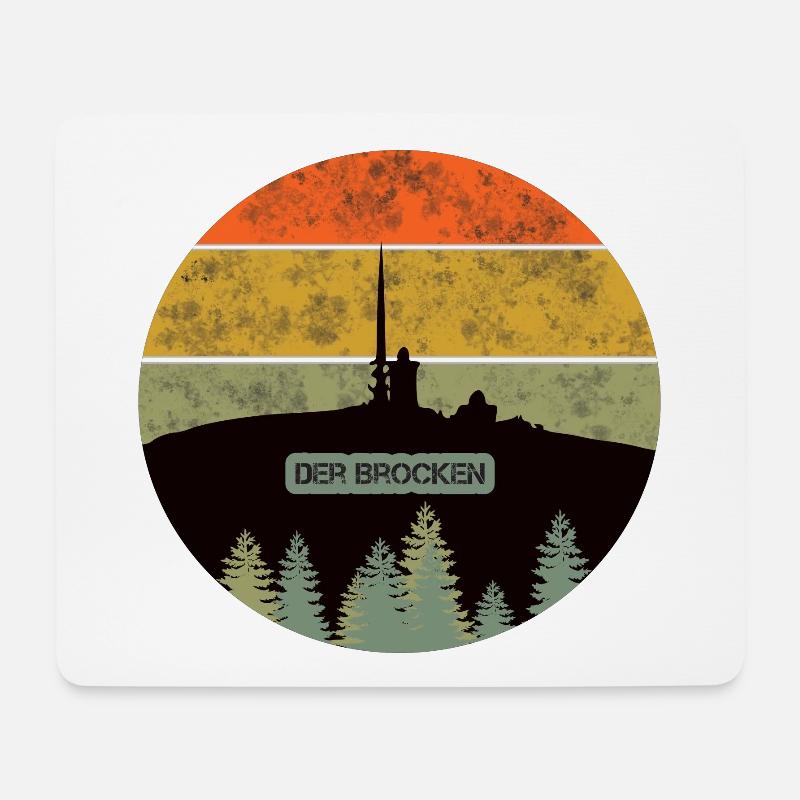 Harz Style - Der Brocken - Mousepad (Querformat) - Weiß