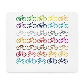 Viele farbige Fahrräder - Mousepad (Querformat) - Weiß - Vorne