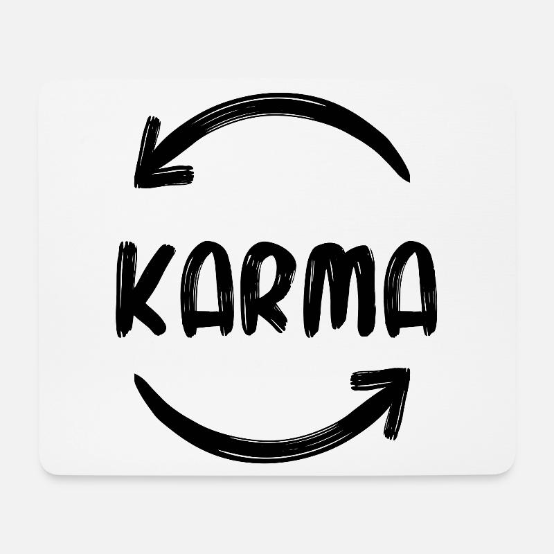 Karma Wiedergeburt Buddhismus Spiritualität Spruch - Mousepad (Querformat) - Weiß