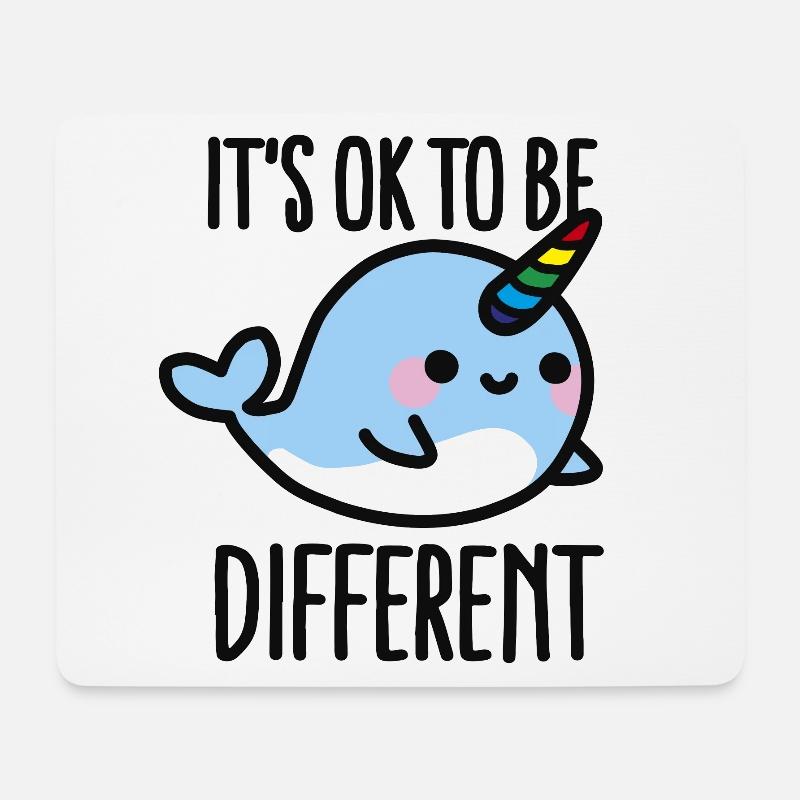 It's ok to be different - Mousepad (Querformat) - Weiß