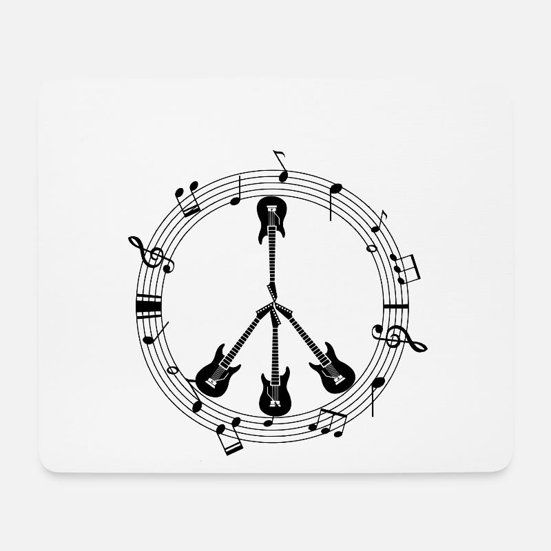 Frieden und Liebe - Mousepad (Querformat) - Weiß