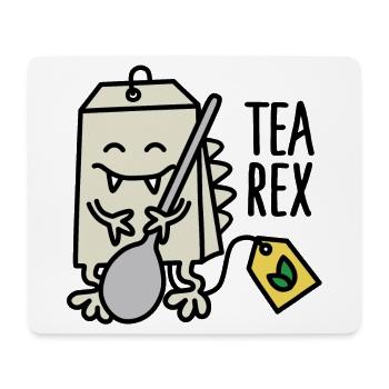 Tea Rex ( T-rex ) - Mouse Pad (horizontal) - white - Front