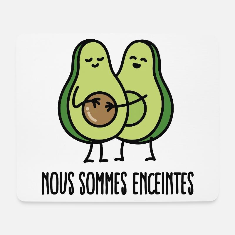 Nous sommes enceintes (avocat) - Tapis de souris (format paysage) - blanc