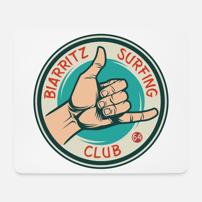 Biarritz Surfing Club - Mousepad (Querformat) - Weiß