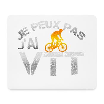 Vtt - Tapis de souris (format paysage) - blanc - Devant