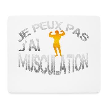 Musculation - Tapis de souris (format paysage) - blanc - Devant