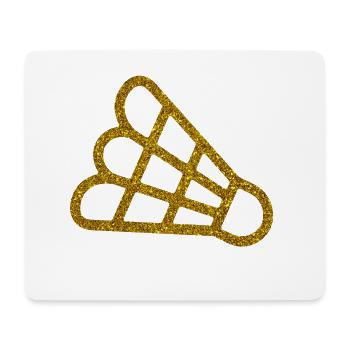 Gold Badminton - Mousepad (Querformat) - Weiß - Vorne