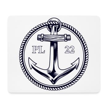 PL22 Marineanker - Mousepad (Querformat) - Weiß - Vorne