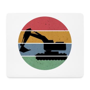 Bagger - Mousepad (Querformat) - Weiß - Vorne