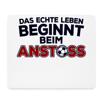 Fussball Weisheiten Anstoss Fussballspruch Sprüche - Mousepad (Querformat) - Weiß - Vorne