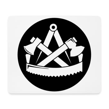 Zunftzeichen Zimmerer - Mousepad (Querformat) - Weiß - Vorne