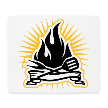 Grill accessories and grill flames - Mouse Pad (horizontal) - white - Front