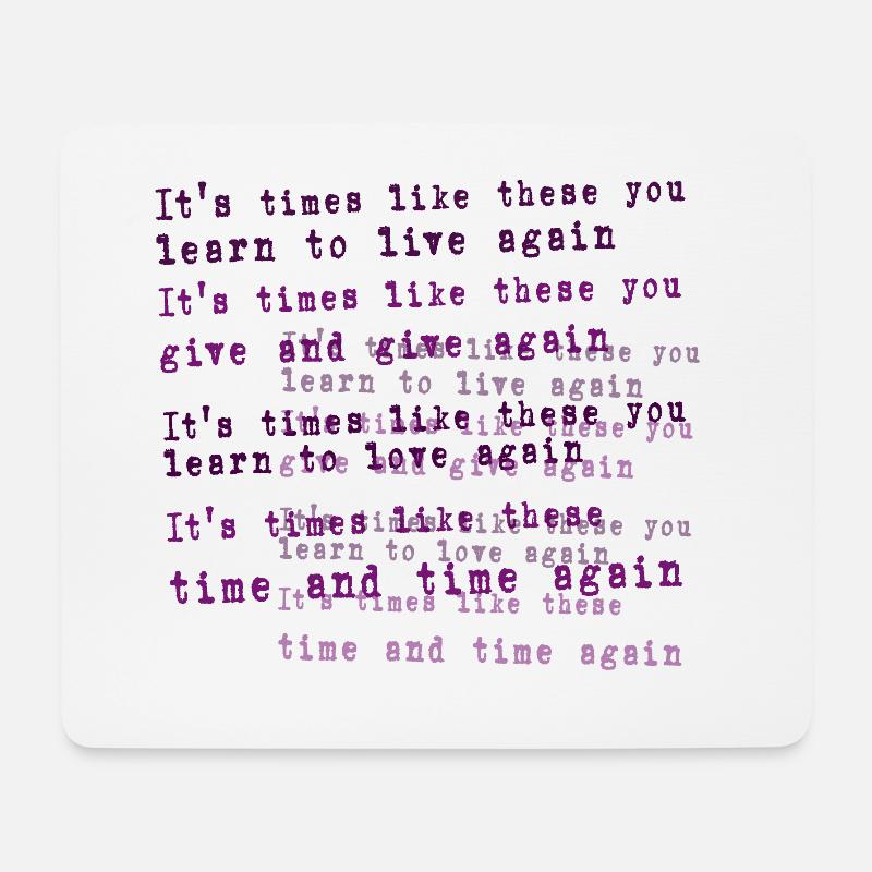 Foo Fighters Lyrik - Mousepad (Querformat) - Weiß