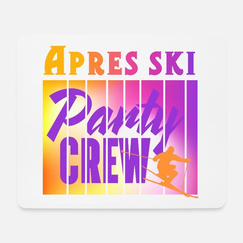 Apres Ski - Mousepad (Querformat) - Weiß