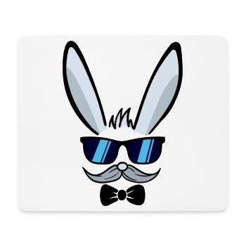 Er | Osterhase Gesicht Osterhäschen Frohe Ostern - Mousepad (Querformat) - Weiß - Vorne