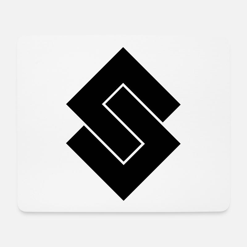 Logo S - Tapis de souris (format paysage) - blanc