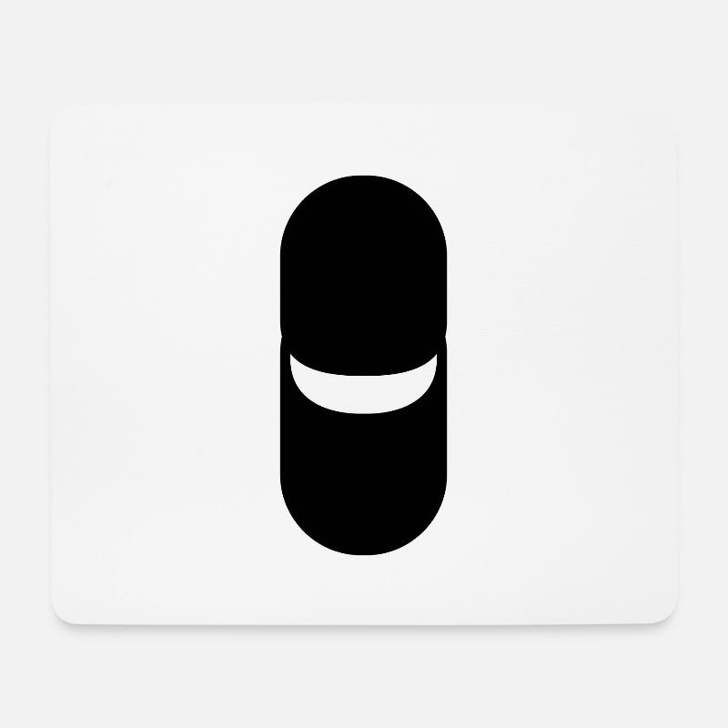 Icône de pilule - Tapis de souris (format paysage) - blanc