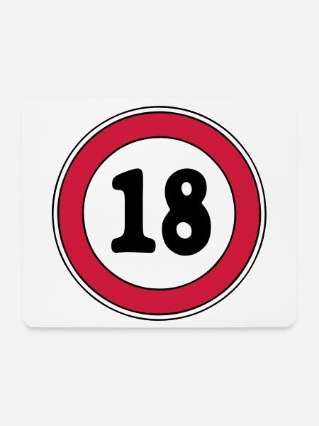 18. Geburtstag ,Volljährig , Schild (25) - Mousepad (Querformat) - Weiß