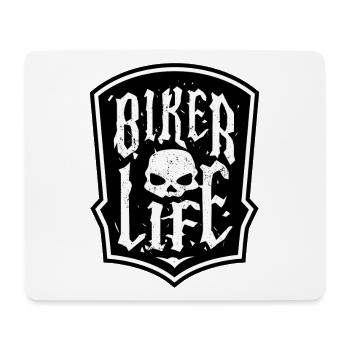 Biker moto motos crâne déclaration - Tapis de souris (format paysage) - blanc - Devant