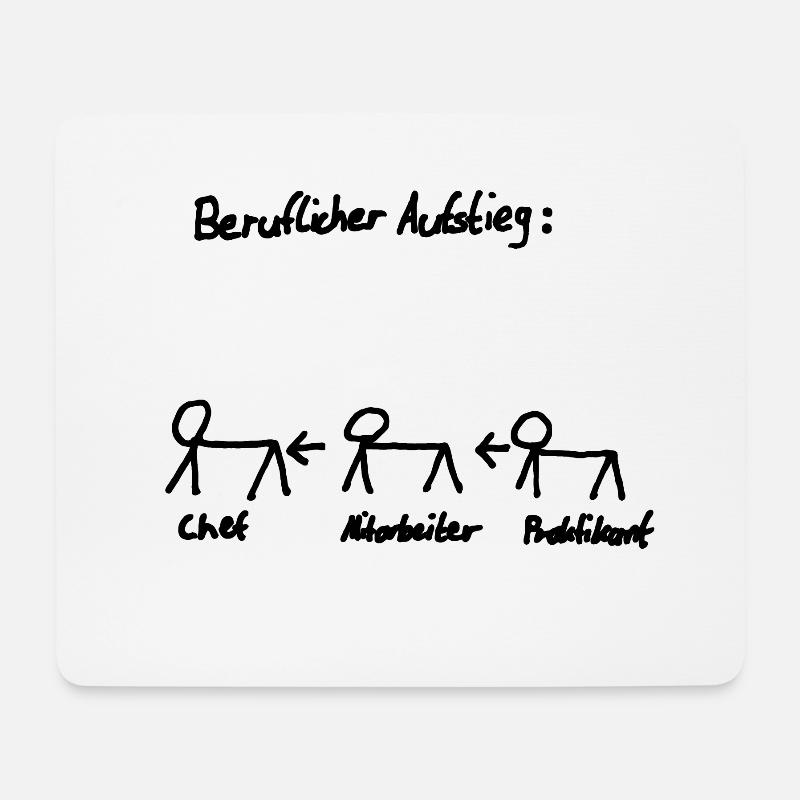 Beruflicher Aufstieg, Lustiger Comic, Geschenk Job - Mousepad (Querformat) - Weiß