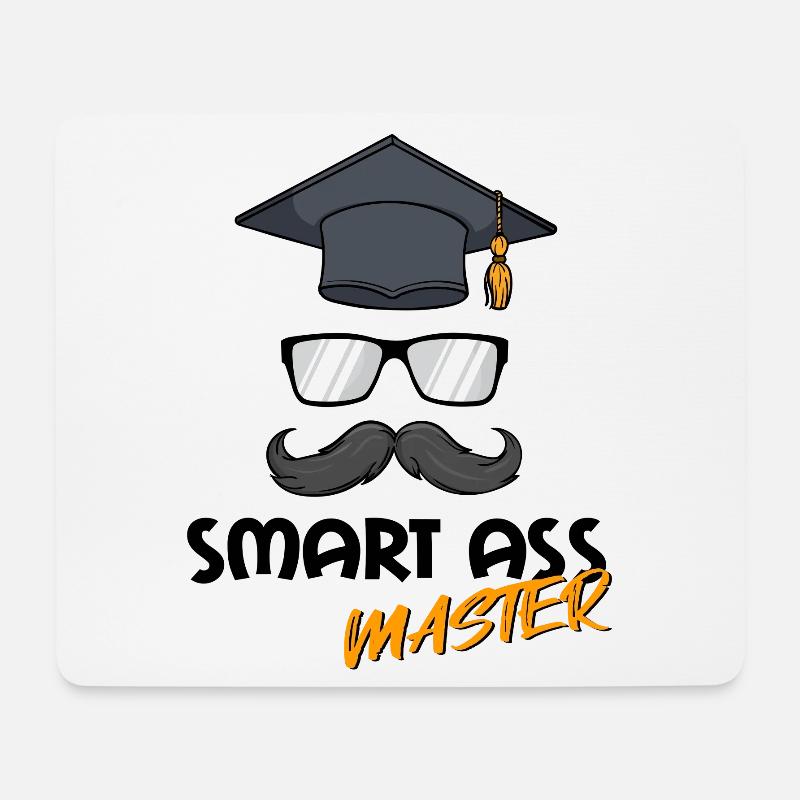 Master Diplom Schulabsschluss Prüfung Bestanden - Mousepad (Querformat) - Weiß