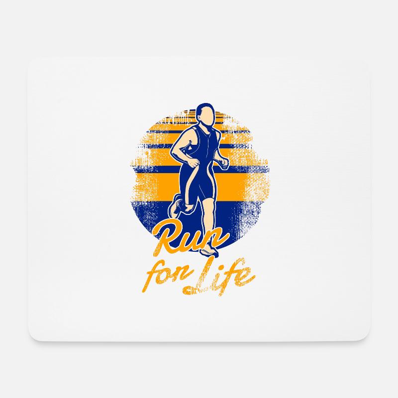 Marathon - Mousepad (Querformat) - Weiß