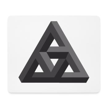 Abstract Geometry Pattern in Gray - Mouse Pad (horizontal) - white - Front