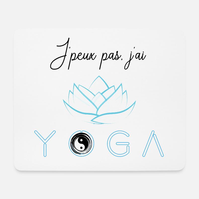 J'ai YOGA - Tapis de souris (format paysage) - blanc