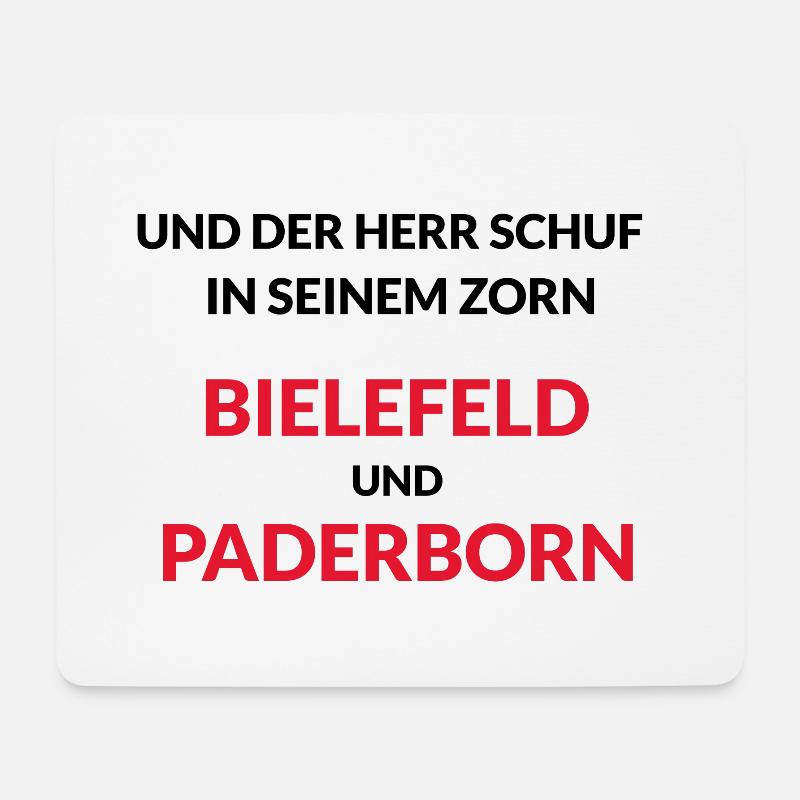 Bielefeld und Paderborn - Mousepad (Querformat) - Weiß