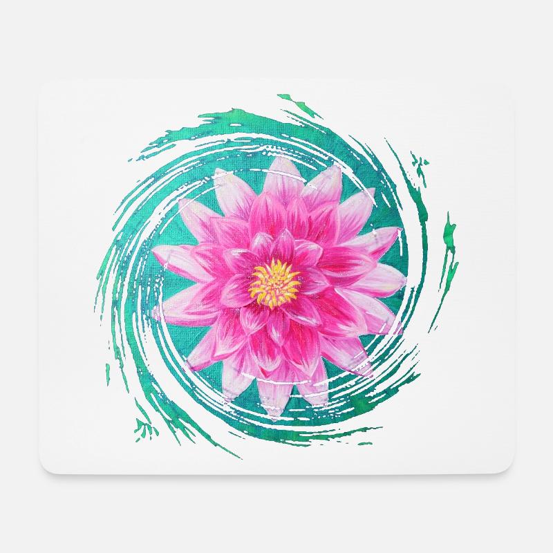 Leuchtender Lotus - Sonja Ariel von Staden - Mousepad (Querformat) - Weiß