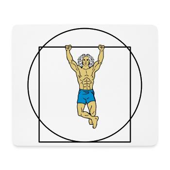 The Vitruvian man in strength (Color) - Mouse Pad (horizontal) - white - Front