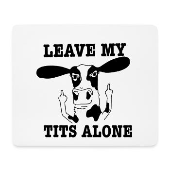 Veganer Tierschutz Kuh Lustig Mittelfinger - Mousepad (Querformat) - Weiß - Vorne