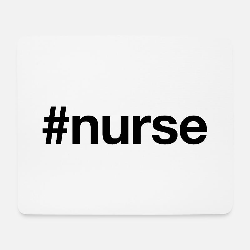 NURSE Hashtag Krankenschwester - Mousepad (Querformat) - Weiß
