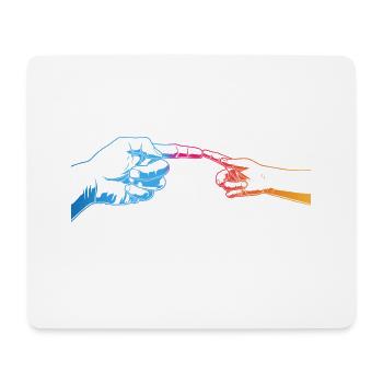 father and daughter - Mouse Pad (horizontal) - white - Front