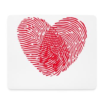 Heart Love In Love Valentine's Day Engaged Couple - Mouse Pad (horizontal) - white - Front