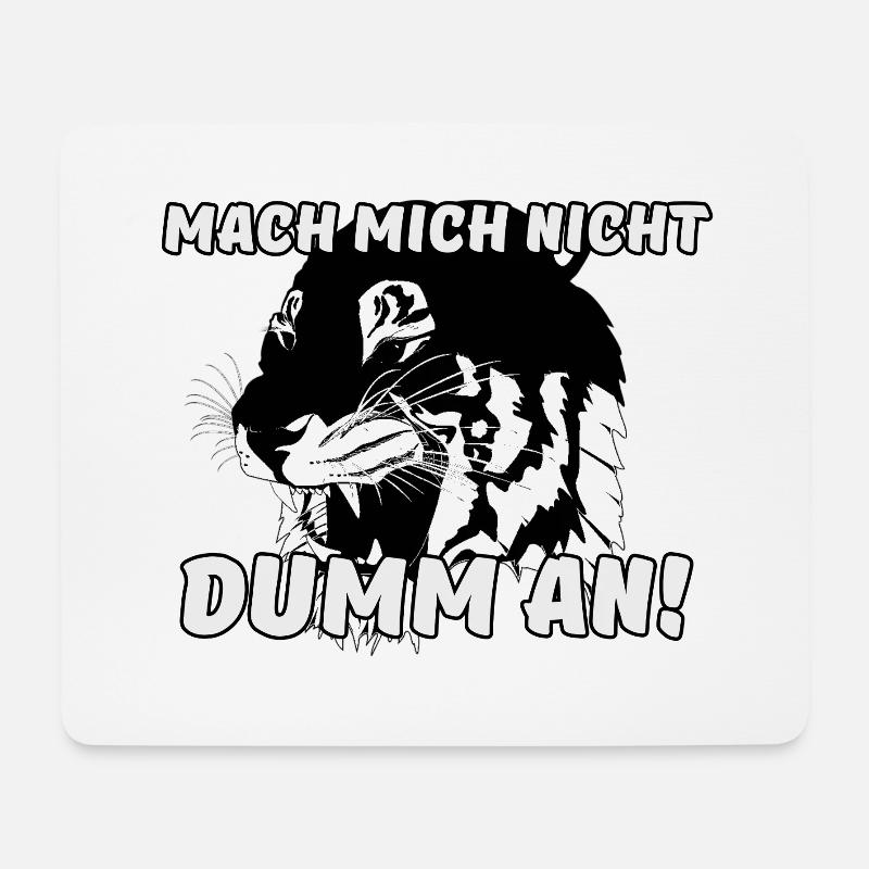 Tiger Raubkatze Tier Spruch lustig - Mousepad (Querformat) - Weiß
