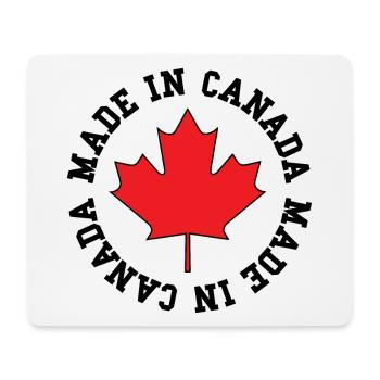 Fabriqué au Canada – Déclaration sur la feuille d’érable - Tapis de souris (format paysage) - blanc - Devant