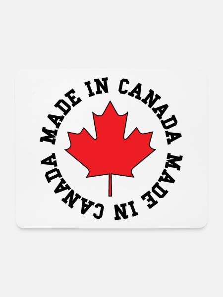 Made in Canada – Ahornblatt Statement - Mousepad (Querformat) - Weiß