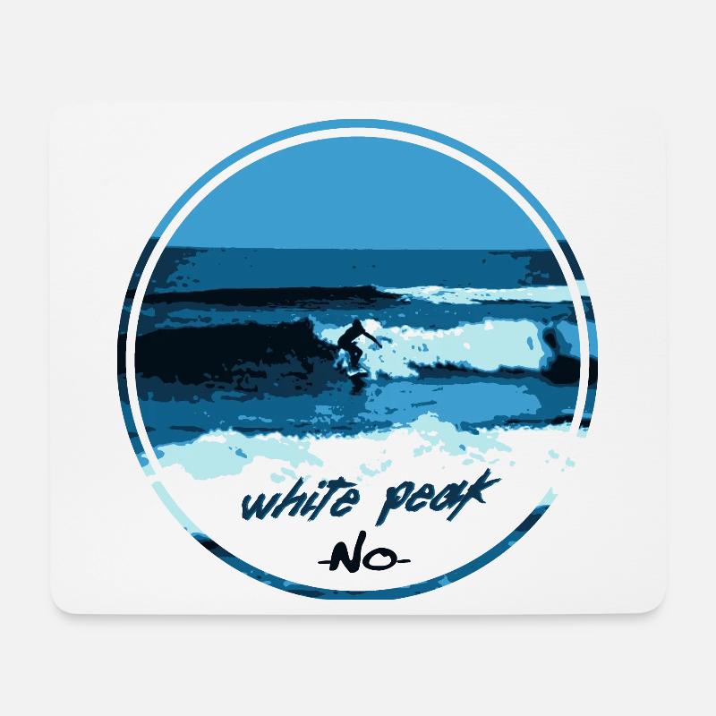 Weißer Peak - Mousepad (Querformat) - Weiß