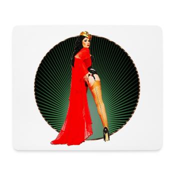 Pinup - Vintage Retro Burlesque Queen Art des années 50 - Tapis de souris (format paysage) - blanc - Devant