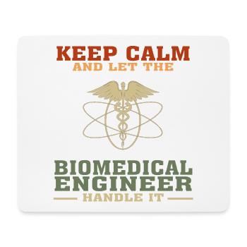 Bestseller Biomedical Engineer Tshirt, Keep Calm - Mouse Pad (horizontal) - white - Front