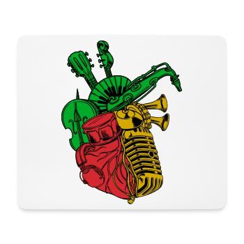Reggae Reggaemusik Reggaeton Jamaika Jam Musik - Mousepad (Querformat) - Weiß - Vorne