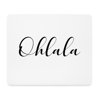 Cadeau romantique Ohlala Oh LaLa Paris France - Tapis de souris (format paysage) - blanc - Devant