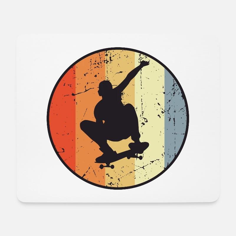 Skateboarden - Mousepad (Querformat) - Weiß