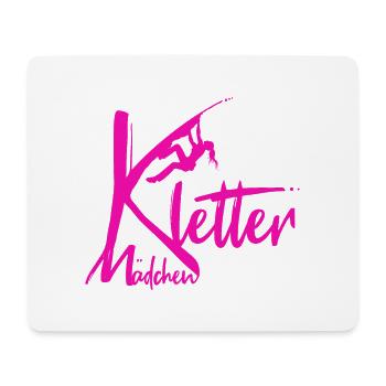 Kletter Mädchen Pink Klettern Kletterin Geschenk - Mousepad (Querformat) - Weiß - Vorne