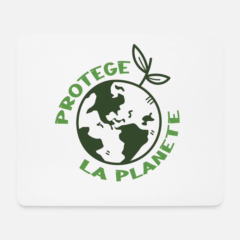 Ökologisches Erwachen - Lasst uns den Planeten Erde schützen - Mousepad (Querformat) - Weiß