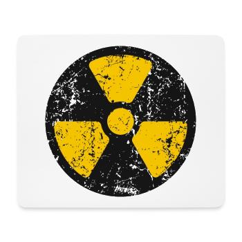 Strahlungs-Grunge-Ikon Nuklearwarnsymbol - Mousepad (Querformat) - Weiß - Vorne