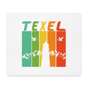 Texel Leuchtturm Design / Geschenk - Mousepad (Querformat) - Weiß - Vorne