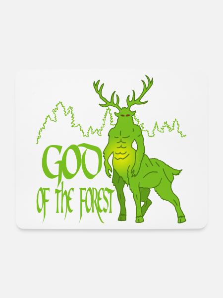 Ökologischer Gott des Waldes - Mousepad (Querformat) - Weiß