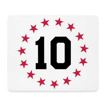 Nummer 10 - Mousepad (Querformat) - Weiß - Vorne